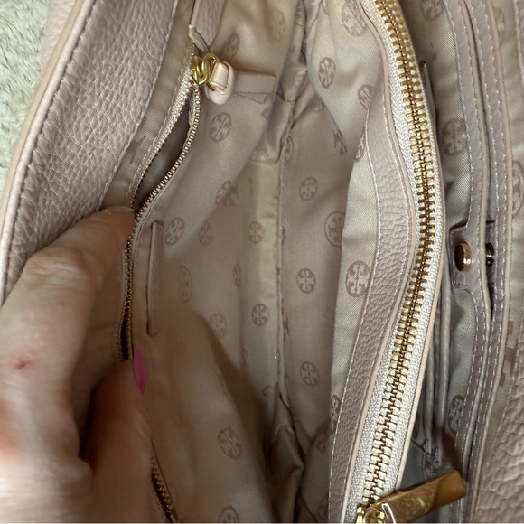 Tory Burch Pink Marion Flap Leather Shoulder Bag Blush - Picture 12 of 16